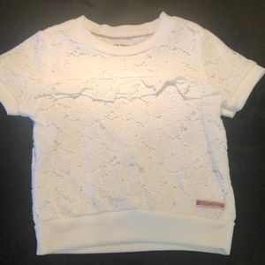 Cute lace cotton top. NWOT